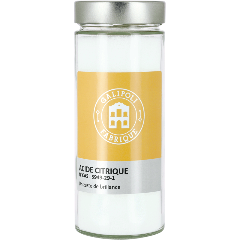 Pot en verre avec acide citrique 500g | Galipoli fabrique Pot en verre avec acide citrique 500g | Galipoli fabrique