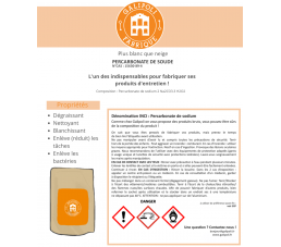Percarbonate de Soude 500g | Galipoli Fabrique
